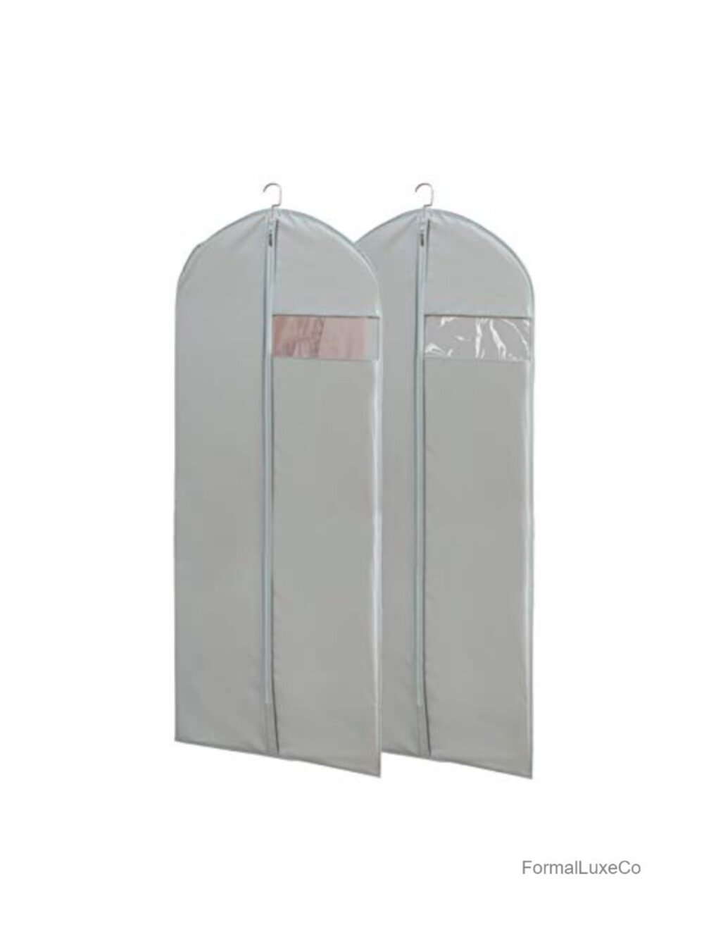 2pk Long Dress Garment Bags, Clear PEVA 65" Storage
